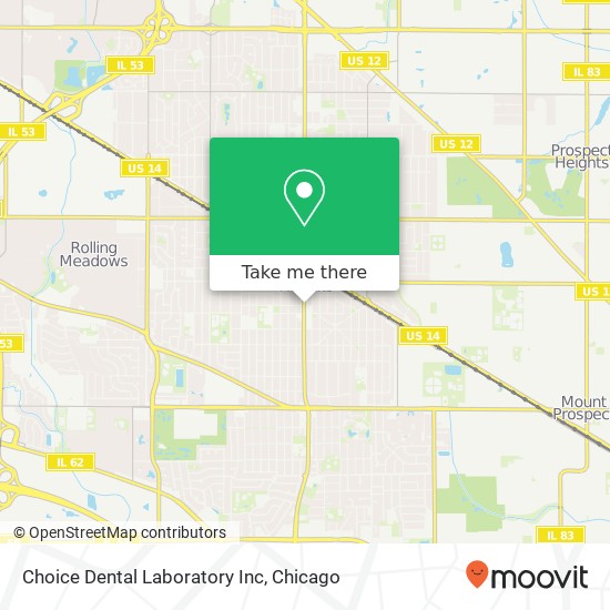 Mapa de Choice Dental Laboratory Inc