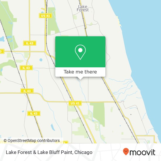 Lake Forest & Lake Bluff Paint map