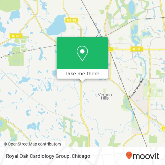 Royal Oak Cardiology Group map