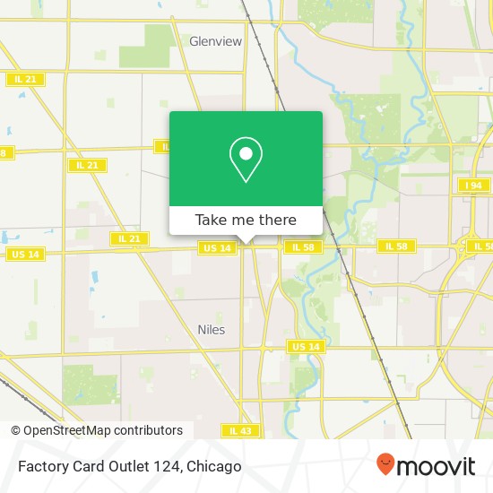 Mapa de Factory Card Outlet 124