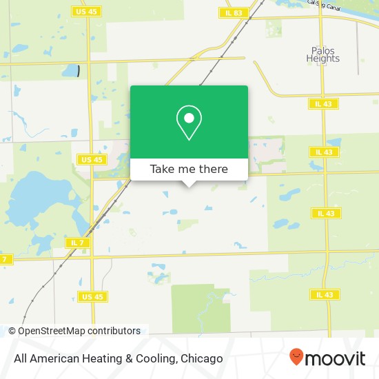 Mapa de All American Heating & Cooling