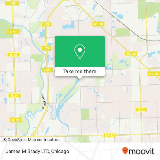 James M Brady LTD map