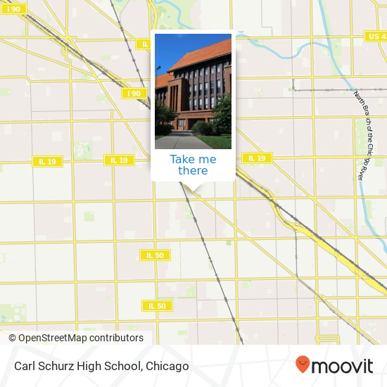 Mapa de Carl Schurz High School