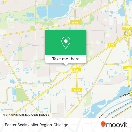Mapa de Easter Seals Joliet Region