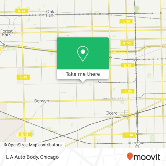 L A Auto Body map