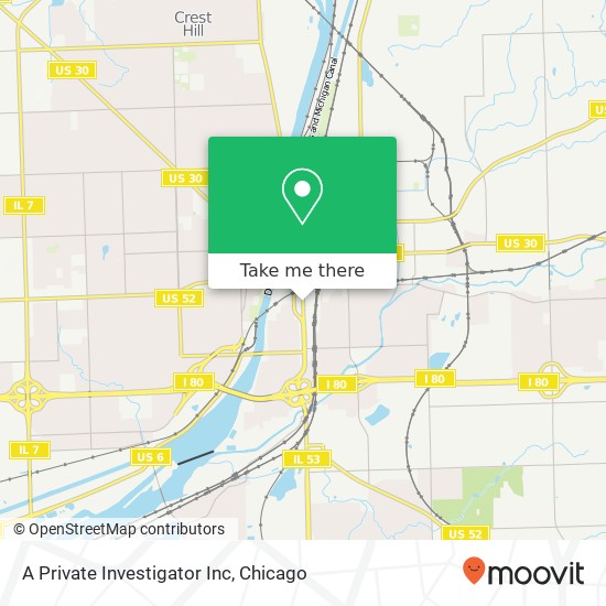 A Private Investigator Inc map