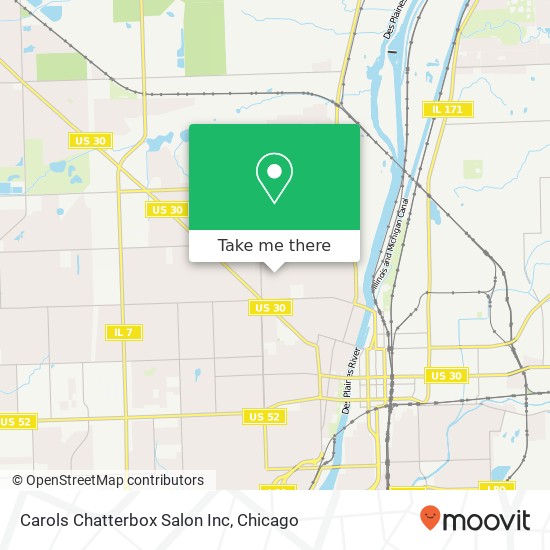 Mapa de Carols Chatterbox Salon Inc