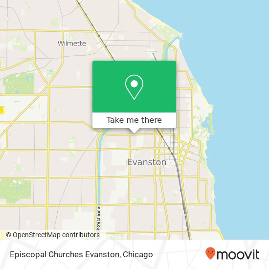 Episcopal Churches Evanston map