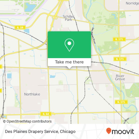 Des Plaines Drapery Service map