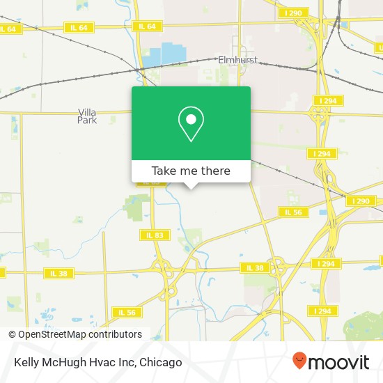 Kelly McHugh Hvac Inc map