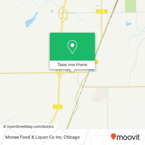 Monee Food & Liquor Co Inc map