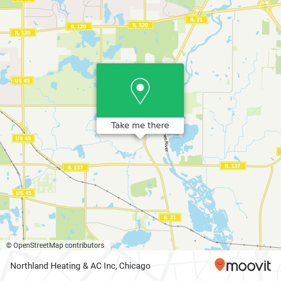 Northland Heating & AC Inc map