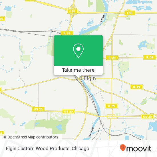 Elgin Custom Wood Products map