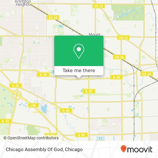 Chicago Assembly Of God map