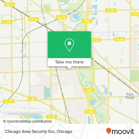 Chicago Area Security Svc map