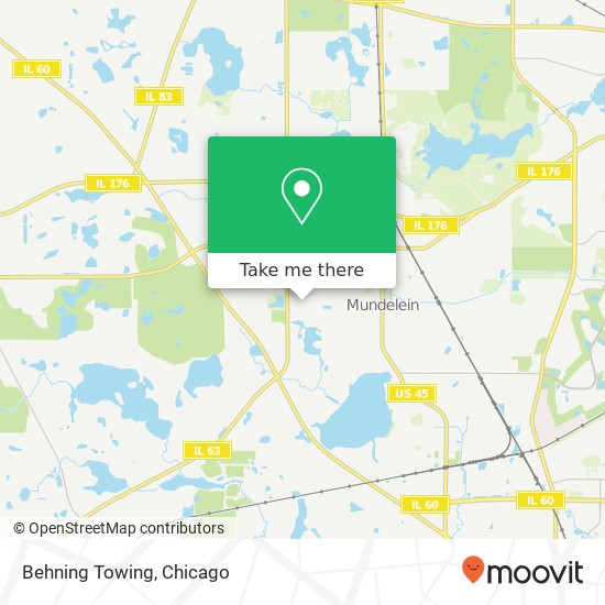 Mapa de Behning Towing