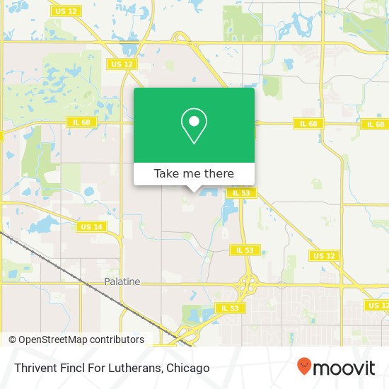Thrivent Fincl For Lutherans map