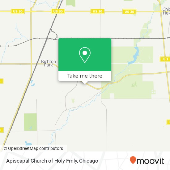 Apiscapal Church of Holy Fmly map