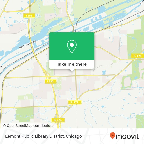 Lemont Public Library District map