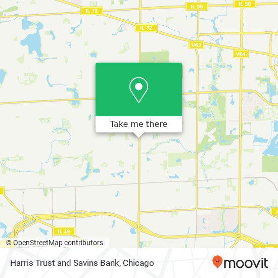 Harris Trust and Savins Bank map