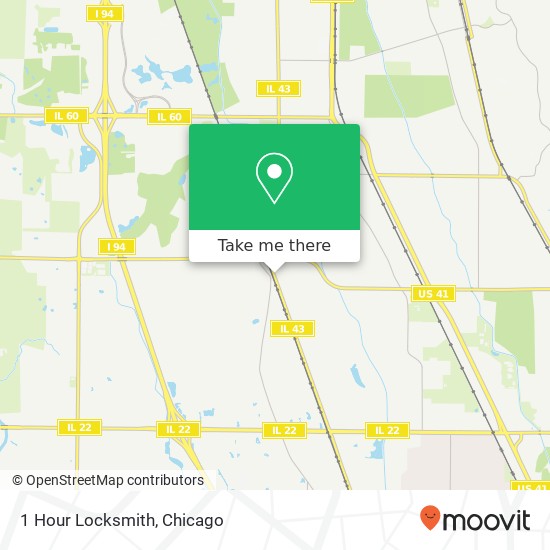 1 Hour Locksmith map