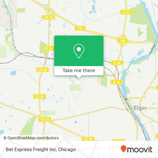 Bet Express Freight Inc map