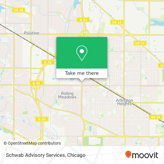 Mapa de Schwab Advisory Services