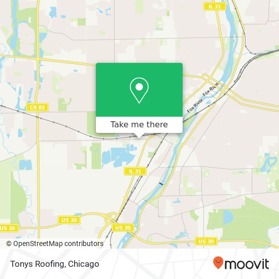 Tonys Roofing map