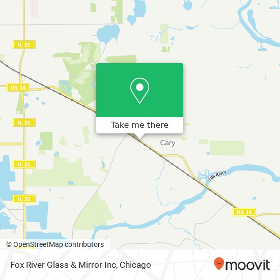 Fox River Glass & Mirror Inc map