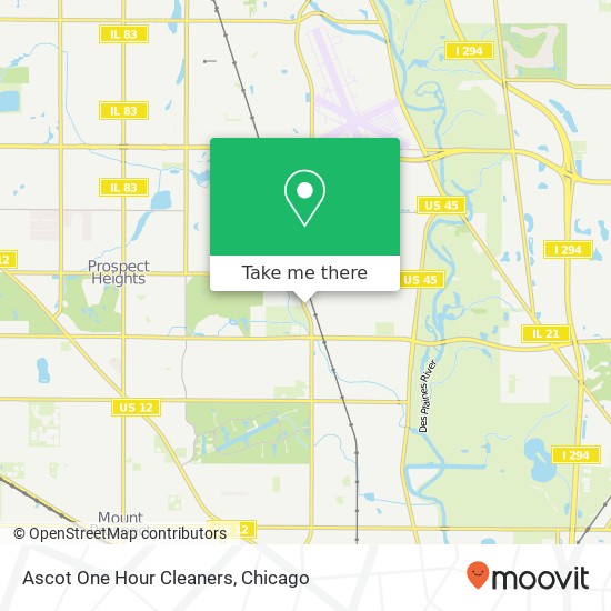 Ascot One Hour Cleaners map