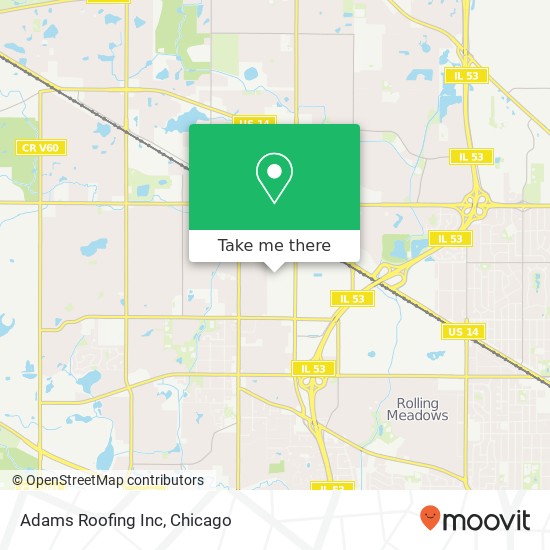 Mapa de Adams Roofing Inc