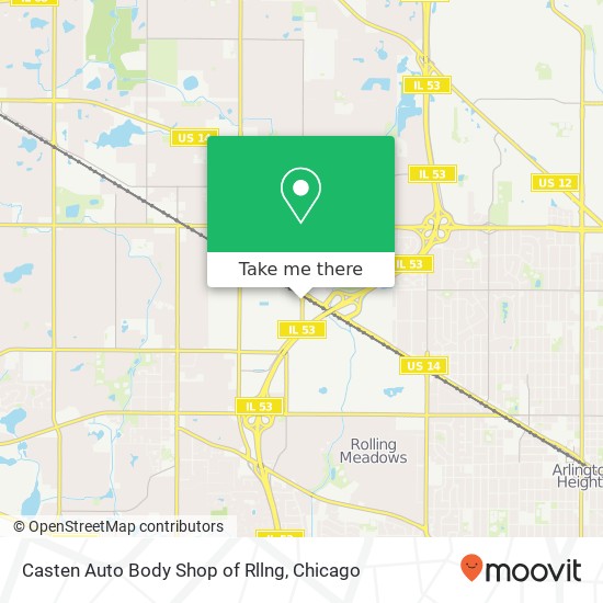 Casten Auto Body Shop of Rllng map