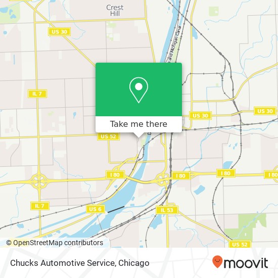 Mapa de Chucks Automotive Service