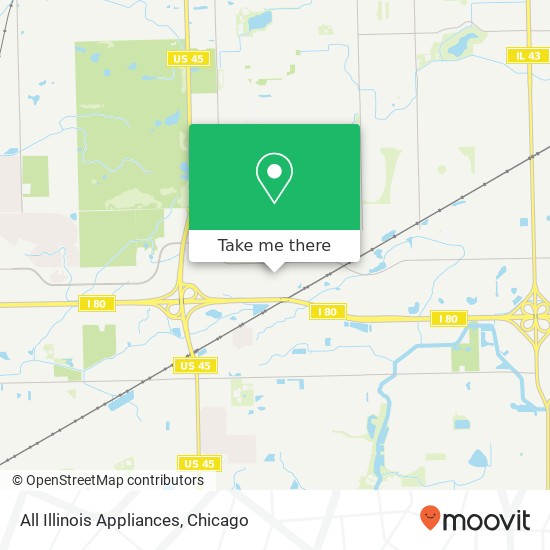 All Illinois Appliances map