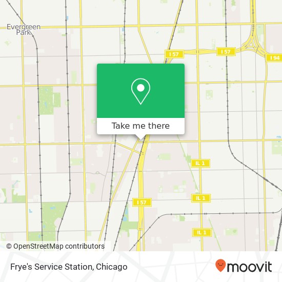 Frye's Service Station map