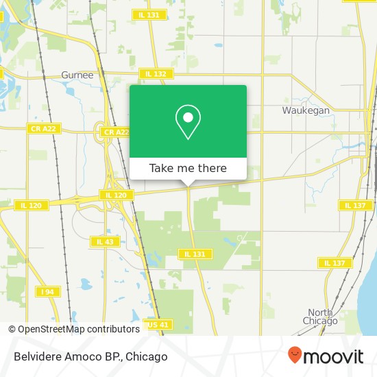 Belvidere Amoco BP. map