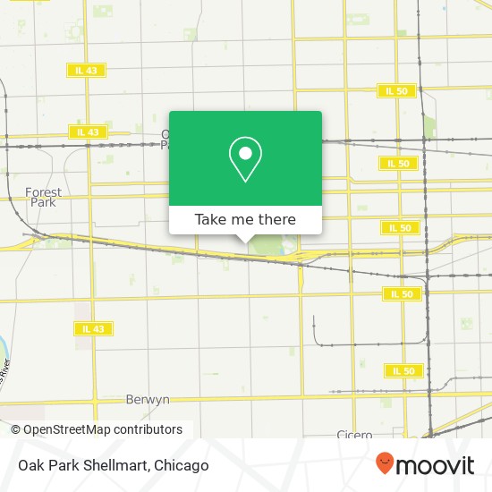 Oak Park Shellmart map
