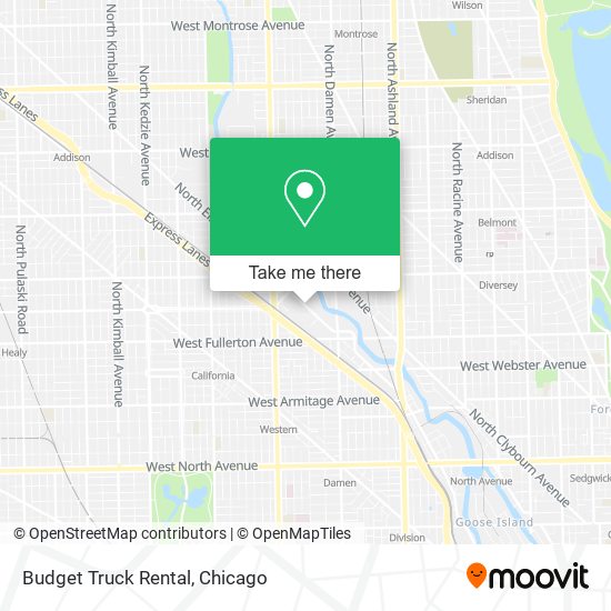 Budget Truck Rental map