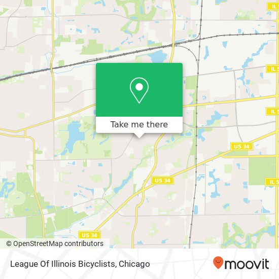 League Of Illinois Bicyclists map