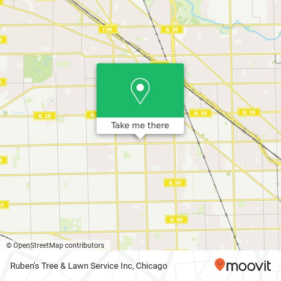 Ruben's Tree & Lawn Service Inc map