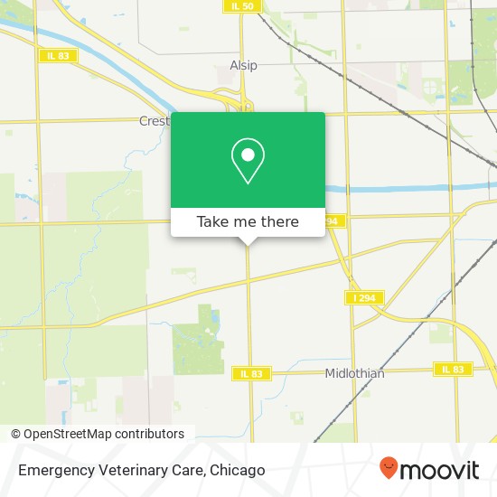 Emergency Veterinary Care map
