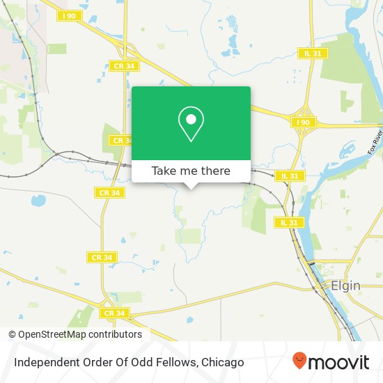 Independent Order Of Odd Fellows map