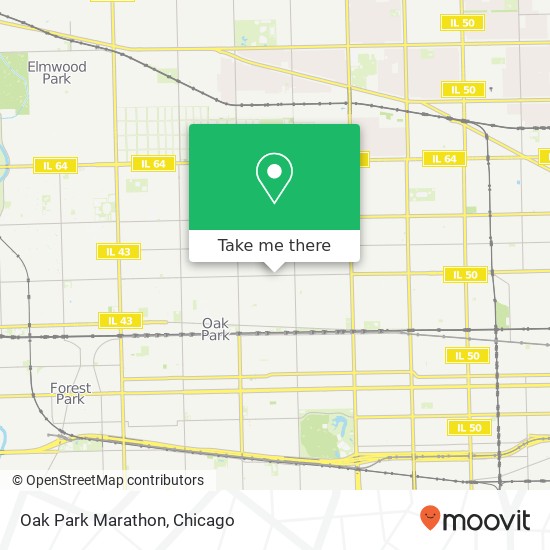 Oak Park Marathon map