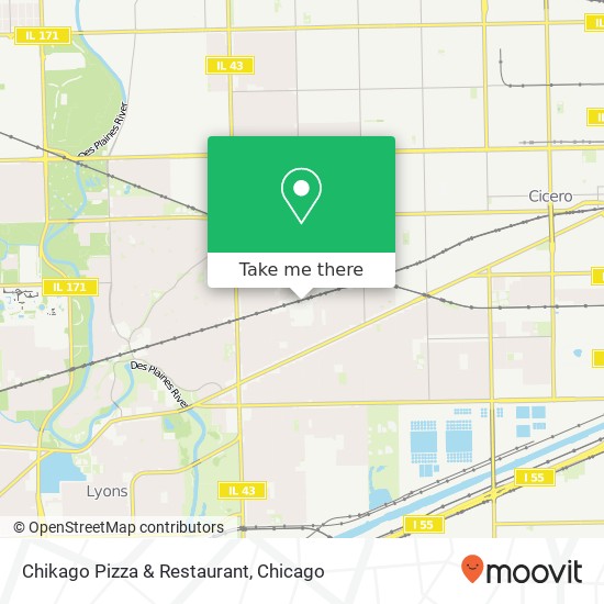Mapa de Chikago Pizza & Restaurant