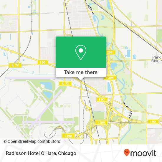 Radisson Hotel O'Hare map