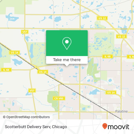 Scotterbutt Delivery Serv map