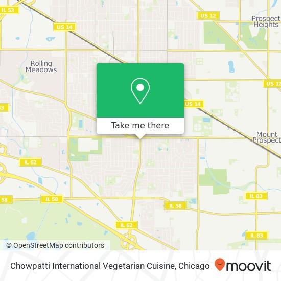 Mapa de Chowpatti International Vegetarian Cuisine