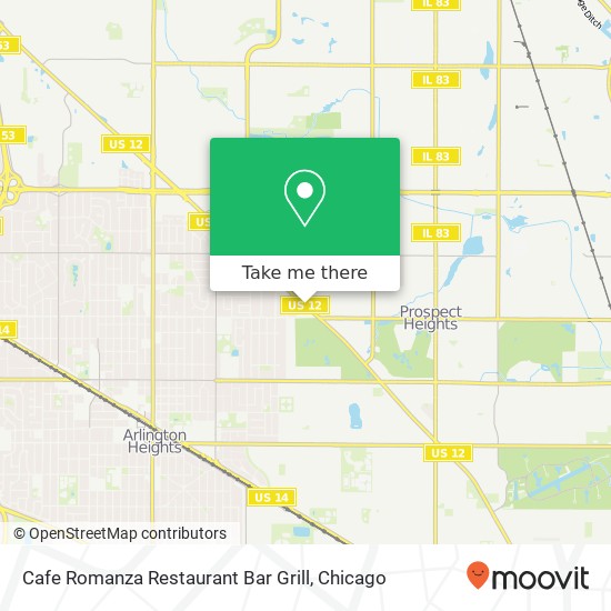 Cafe Romanza Restaurant Bar Grill map