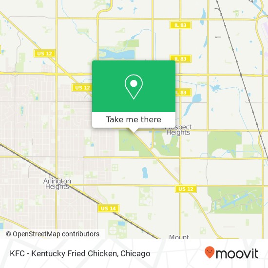 KFC - Kentucky Fried Chicken map