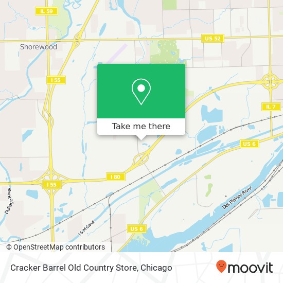 Mapa de Cracker Barrel Old Country Store